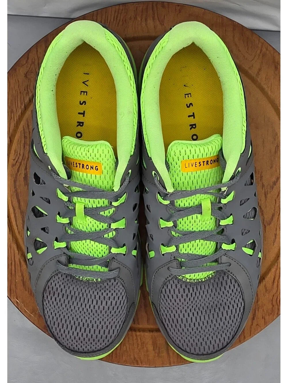 🔥Nike LIVE STRONG Dual Fusion 599180-001 Athletic Sneakers Grey Green Men Sz 11